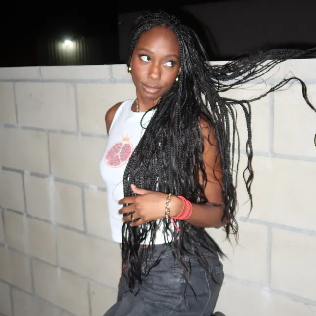 Knotless boho braid style