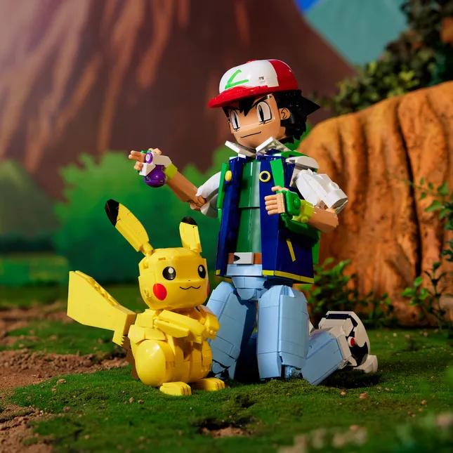 Mattel Creations X MEGA X Pokemon Ash & Pikachu: Path to Victory