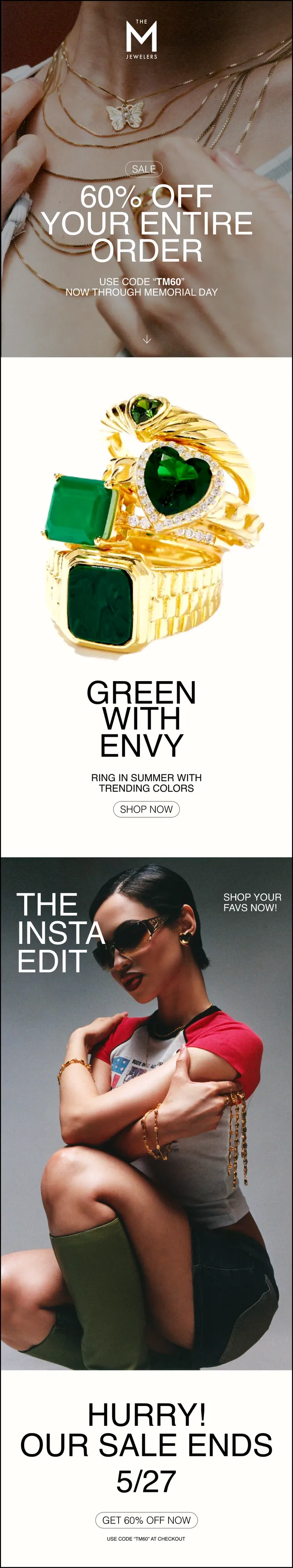 The M Jewelers - SMS & E-mail Designs