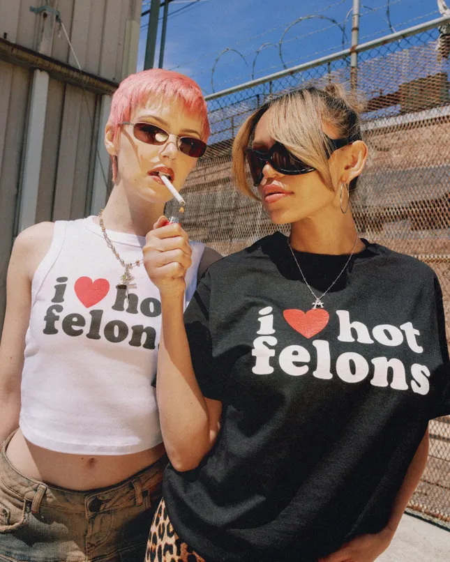 Mugshawtys I ❤️ hot felons Campaign