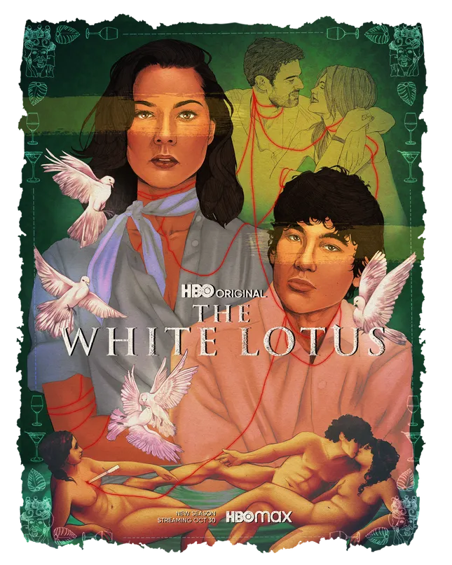 The White Lotus Season 2 Illustrated Poster Concept