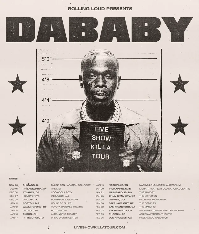 DaBaby Tour Poster
