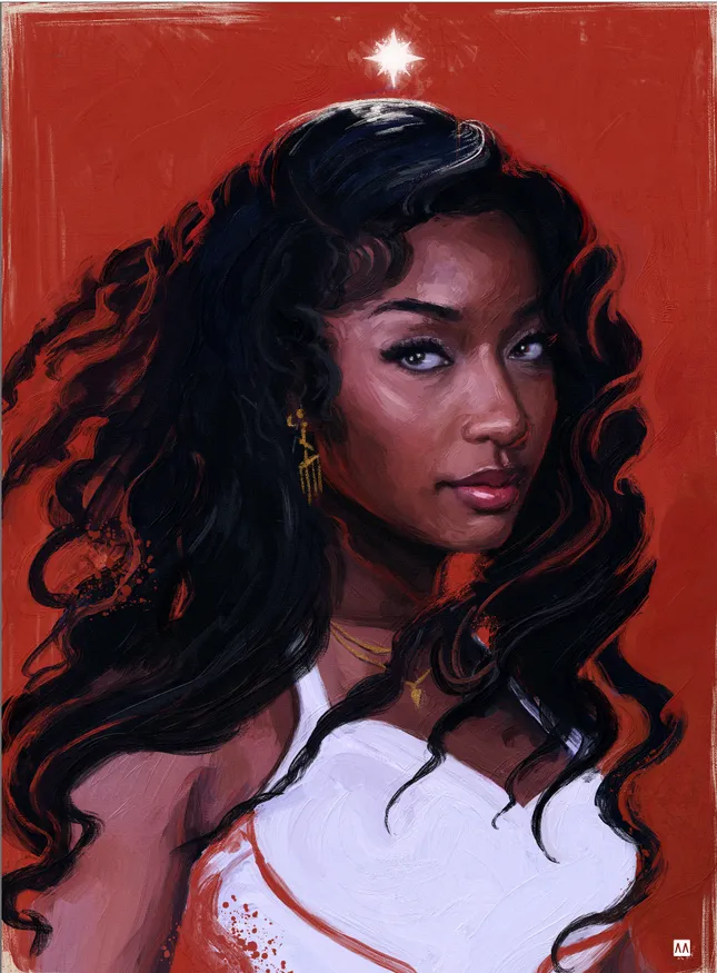 Painting of Ayra Starr