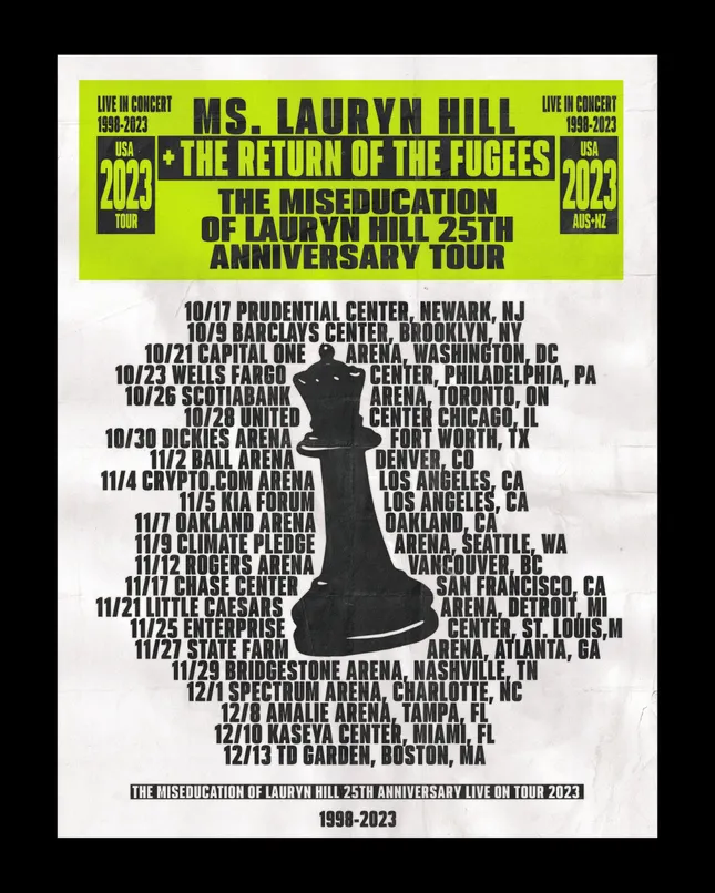 Tour t-shirt for Ms. Lauryn Hill