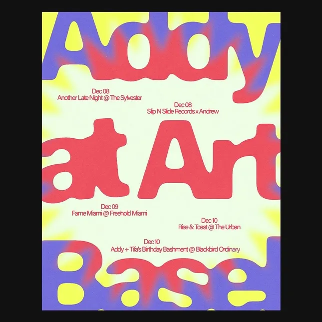 Silent Addy at Art Basel — Poster Design