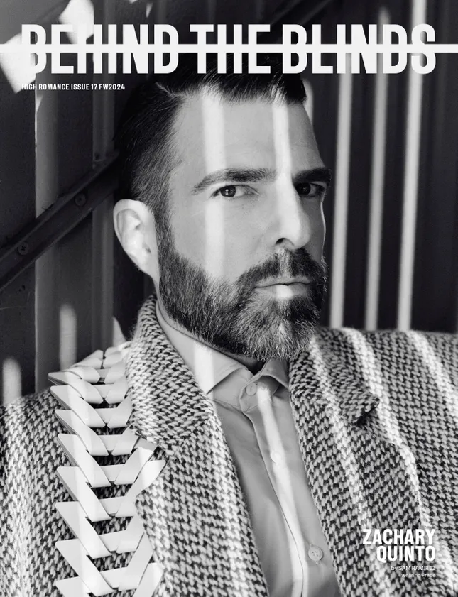 Zachary Quinto cover story for Behind The Blinds