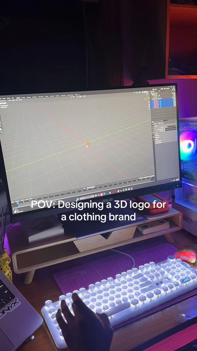 Designing a 3D Logo for a Denim Brand in Blender