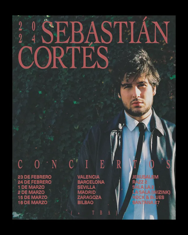 Poster design for Sebastian Cortés 2024 Tour