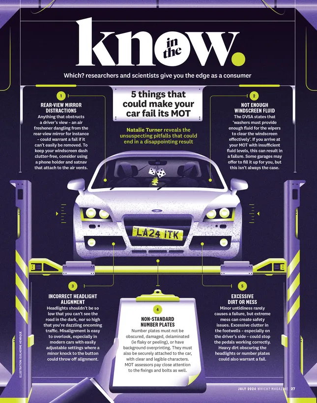 5 things that’s could make your car fail it’s MOT (Which? Magazine)