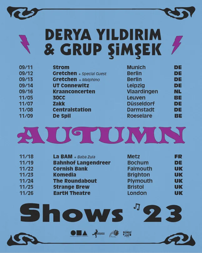 Derya Yıldırım & Grup Şimşek  Summer + Autumn Shows ’23 Digital Poster