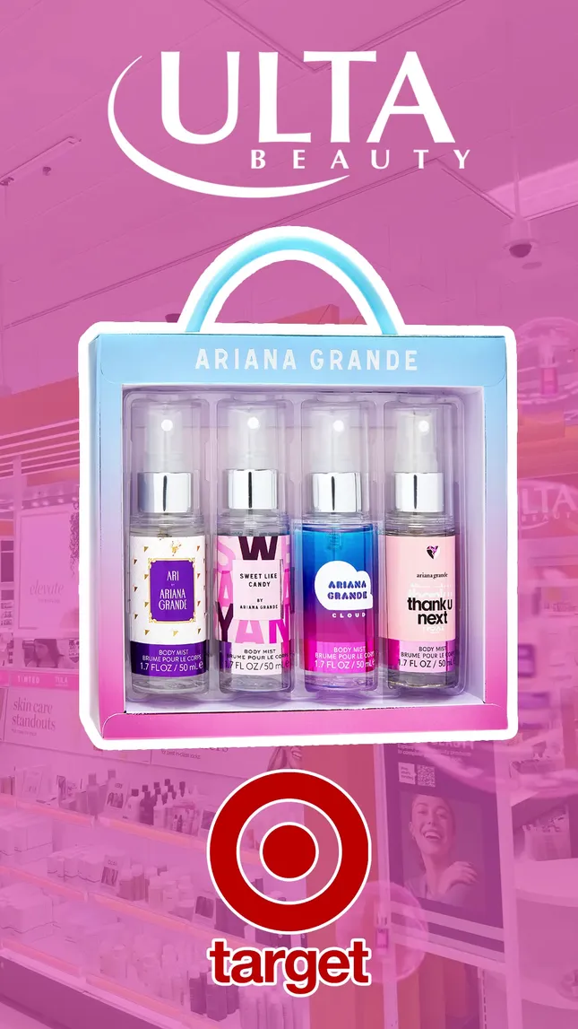 Commercial for Ulta Beauty and Ariana Grande products in Target