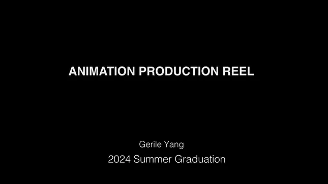 Animation production reel