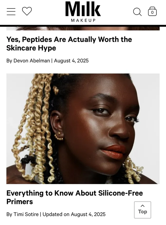 Milk Makeup: SEO content