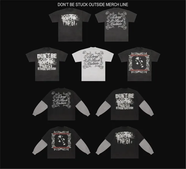Merch Design & Creative Direction for LA-based brand Don'tBeStuckOutside