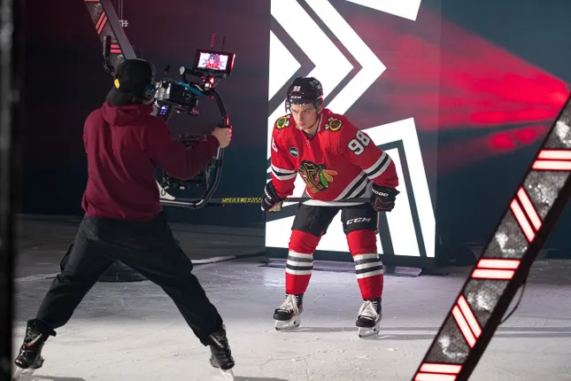 Blackhawks media day shoot