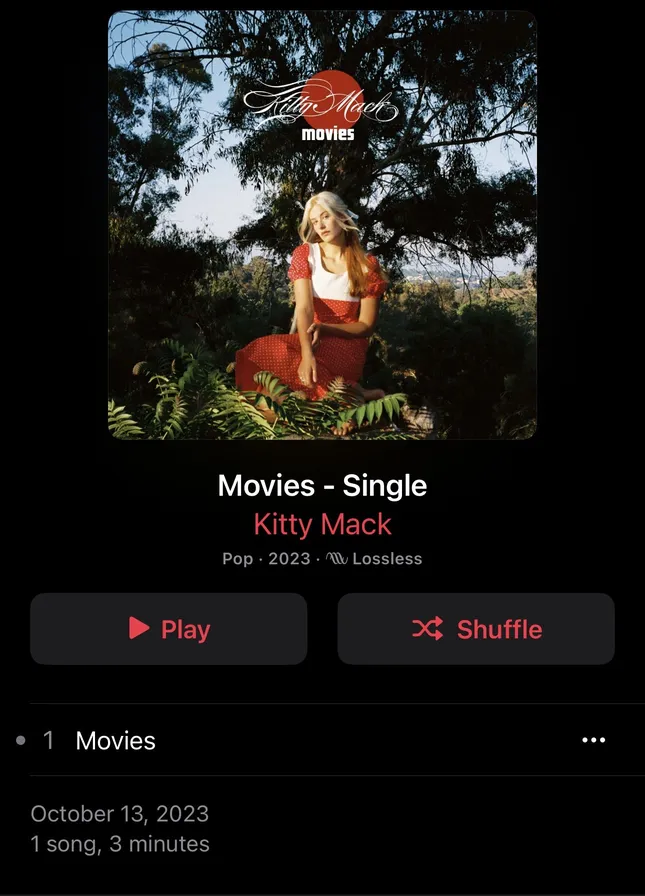 Kitty Mack - Movies Single Cover