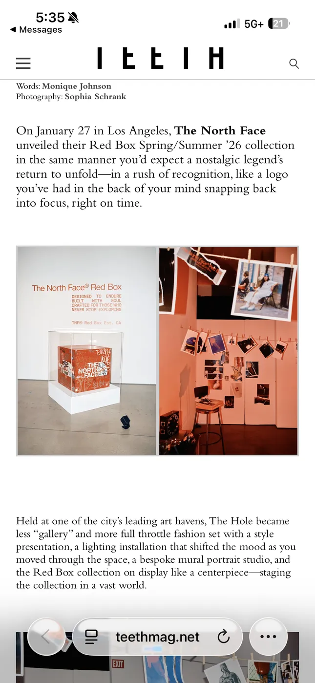 EVENT - The North Face x Red BOX exclusive for teeth magazine