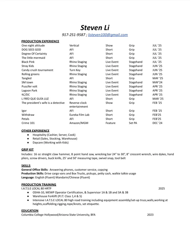 Resume