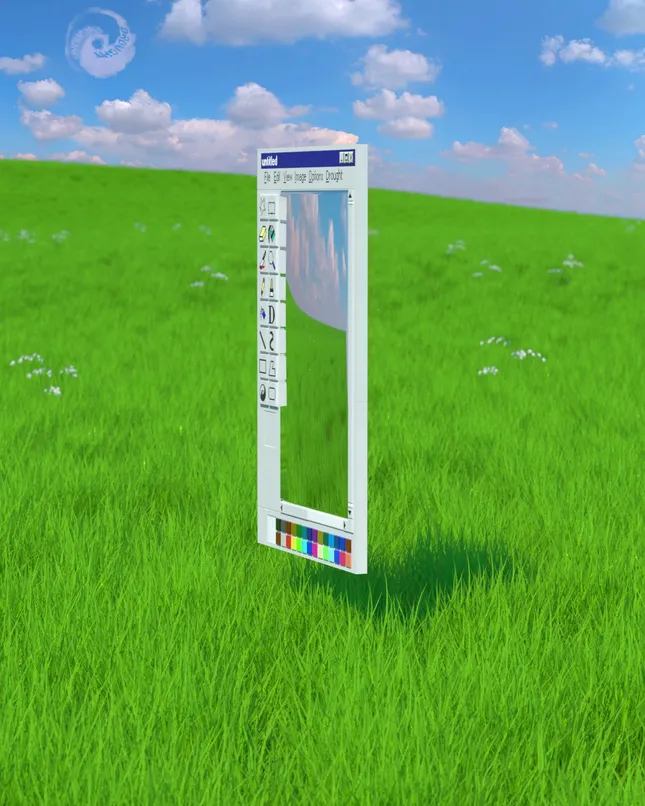 3D Render - Drought MS Paint Mirror