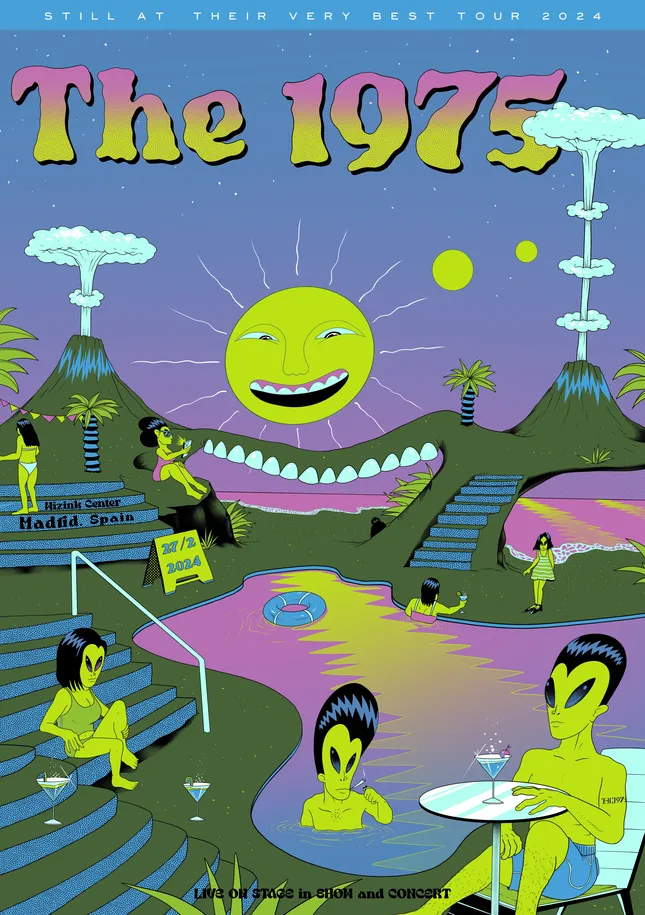 Official The 1975 Madrid Poster 2024