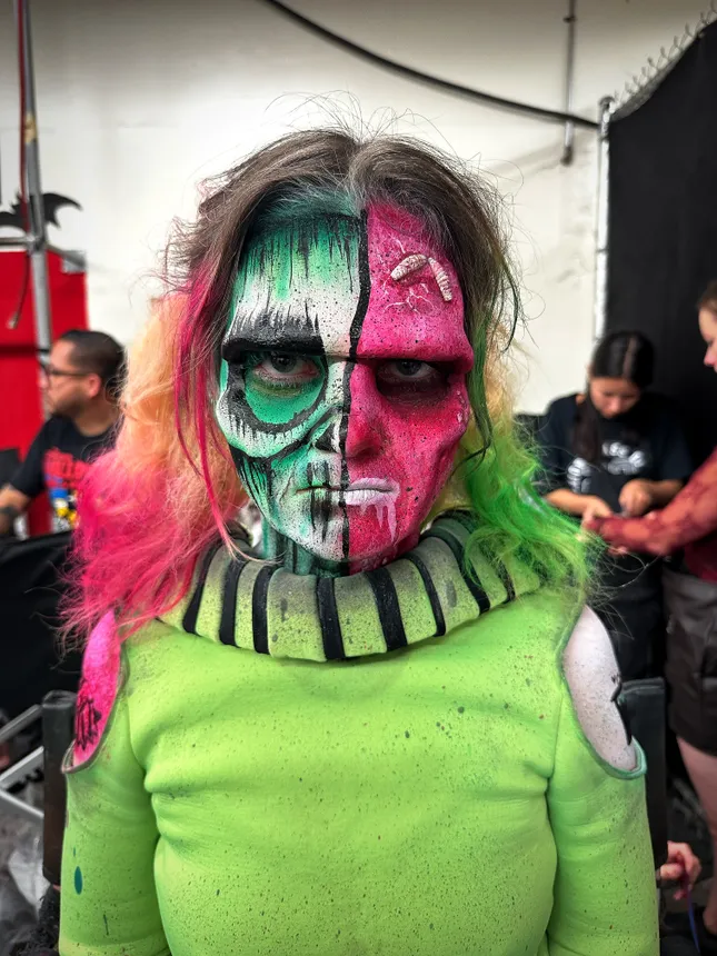 Half n’ half neon zombie