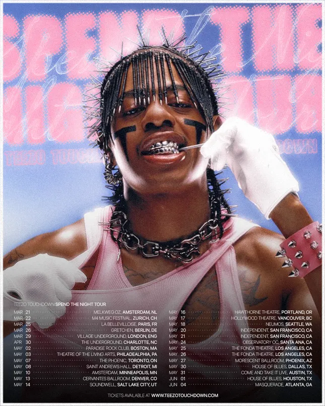 Teezo Touchdown - Tour Poster
