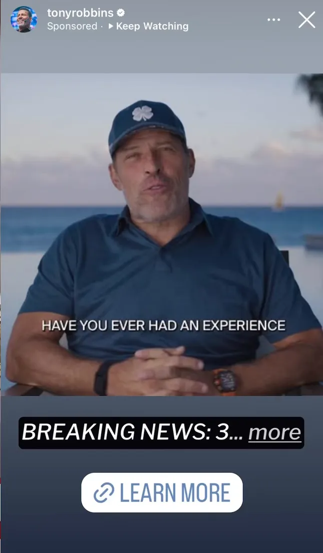Tony Robbins Ad