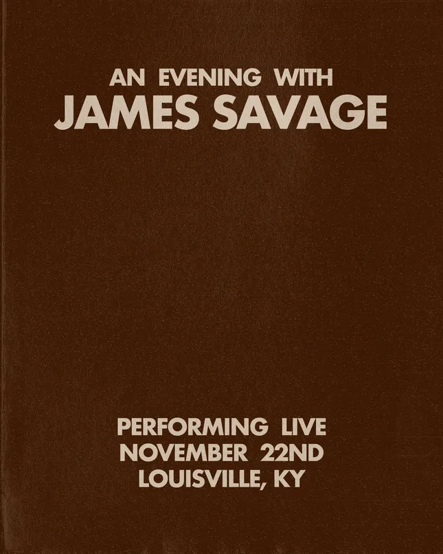 James Savage Concert Flyer