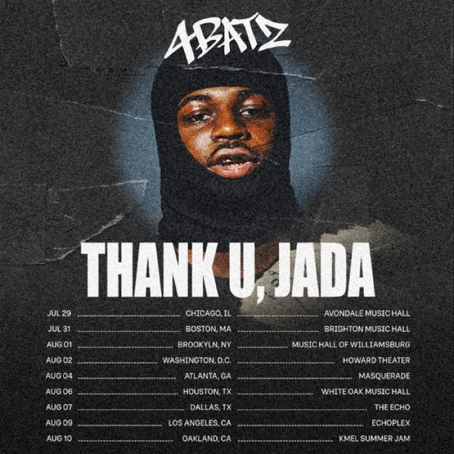 4batz Thank U, Jada Tour