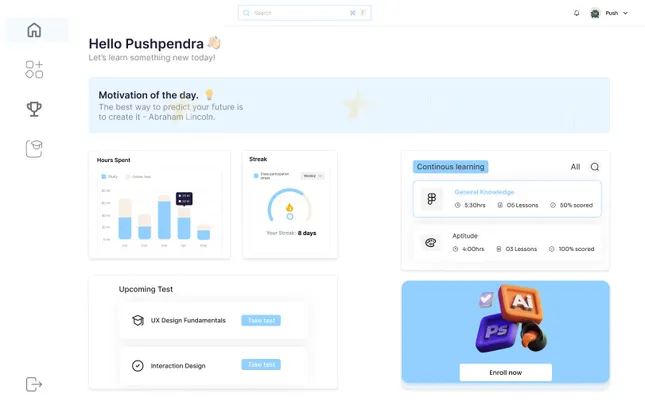 E-Learning platform( LMS website)