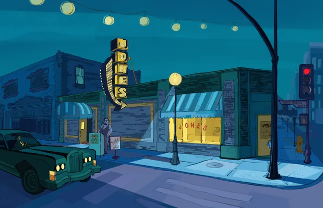 Illustration of Jones Hollywood