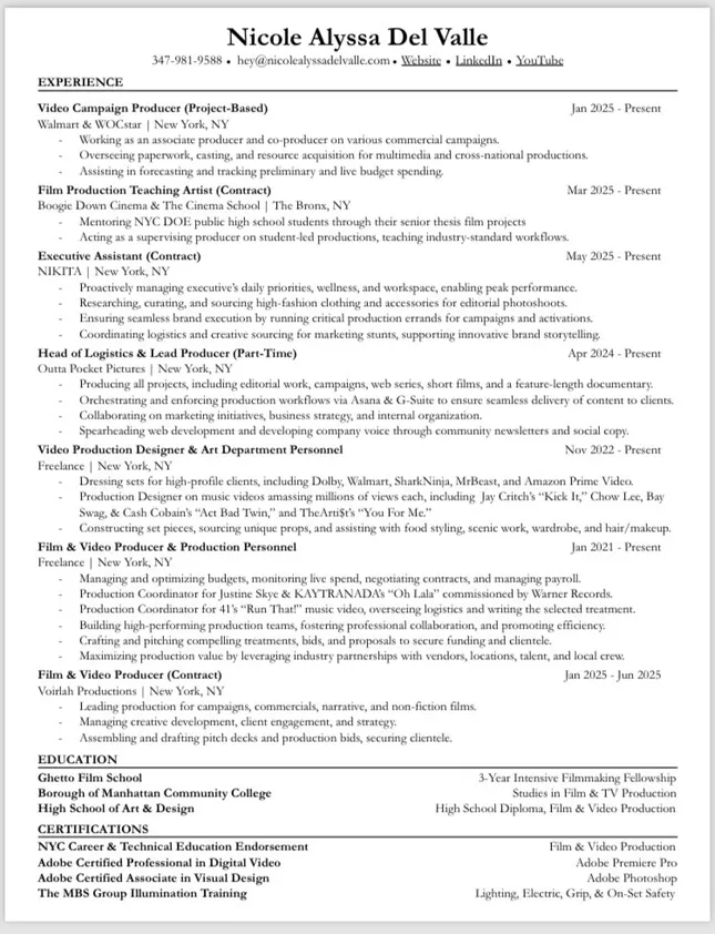 Nicole Alyssa Del Valle - Resume